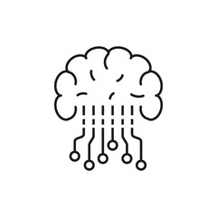 artificial intelligence - minimal line web icon. simple vector illustration. concept for infographic, website or app.