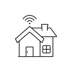 smart home - minimal line web icon. simple vector illustration. concept for infographic, website or app.