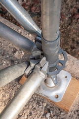 Elements of scaffolding on the reconstruction of the bridge