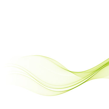 Vector smooth green wave background Abstract wave background