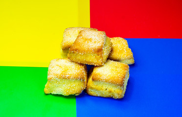 cookies on a colored background