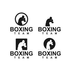 boxing logo template. Sport design creative vector