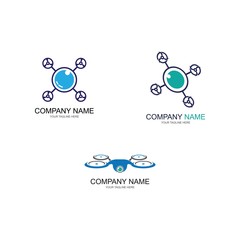 Drone Logo Template Design Vector, Emblem, Design Concept, Creative symbol, Icon