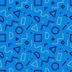 90s pattern line blue vector illustration