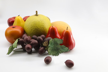 fruits and vegetables isolated on white background