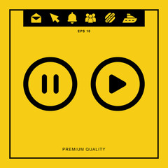 Play and Pause icon for web and mobile