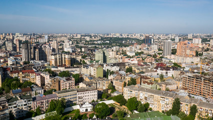 Fototapeta na wymiar Aerial view of a city center,kiev,ukraine