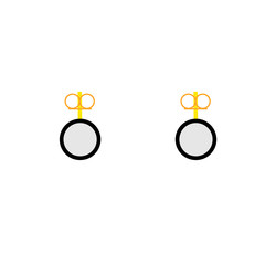 vector icon with earring shape