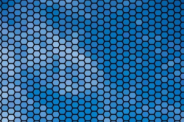 Abstract texture background of geometric shapes blue hexagons