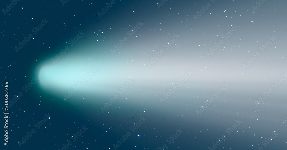 Wall mural comet on the space