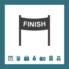 Finish icon illustration isolated vector sign symbol