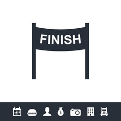 Finish icon illustration isolated vector sign symbol