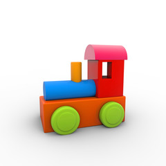 3d rendering of a toy train
