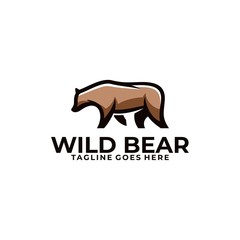 Wild Bear Concept Designs Illustration Vector Template.