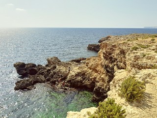 Malta coastline. 