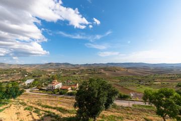 Fototapeta na wymiar Beautiful View from Barrafranca, Enna, Sicily, Italy, Europe