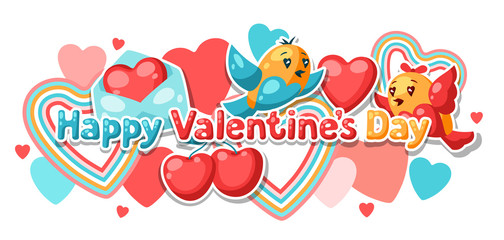 Happy Valentine Day greeting card.
