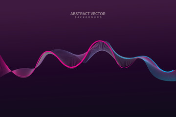 Vector abstract colored line art background, Modern vector Background template, Colorful banner template