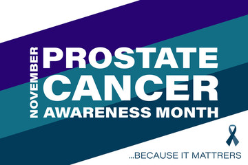 November is Prostate Cancer Awareness Month. Vector Illustration. Poster, card, banner, background design. 