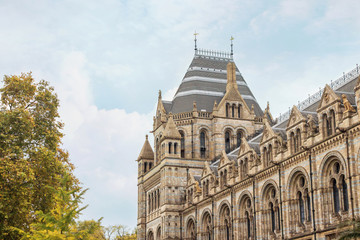 Fototapeta premium Exterior architecture of Natural history Museum building in London