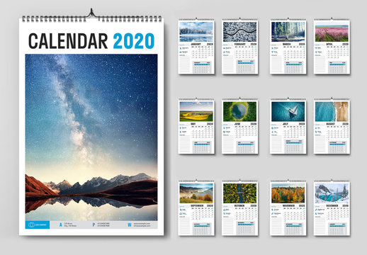 Annual Wall Calendar Layout