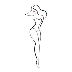 Woman in a swimsuit or lingerie