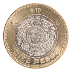 Mexican peso coin - obrazy, fototapety, plakaty
