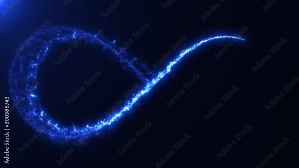 Poster magic infinity sign with light strokes background loop/ 4k animation of an abstract infinity backgro