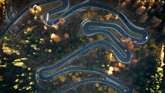 Aerial 4k - Bregaglia valley - Switzerland - Maloja pass