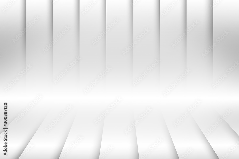 Canvas Prints abstract white pattern background, line art with shadow on stage.