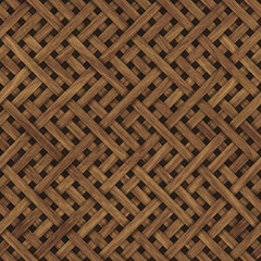 Gesneden geometrisch patroon op hout naadloze achtergrondstructuur, diagonale strepen, kruispatroon, 3d illustratie