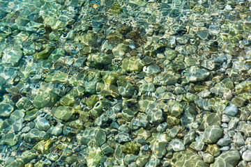 texture-stones at the bottom of the sea