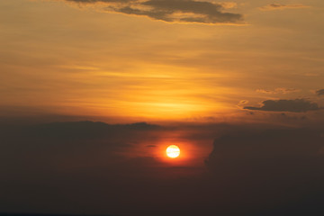 Colorful sky and sunrise. Natural landscape