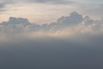 Background of colorful sky concept: Dramatic sunset with twilight color sky and clouds