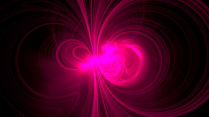 Flashing neon red rings abstract backround