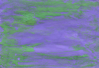 Watercolor texture green and purple abstraction design background
