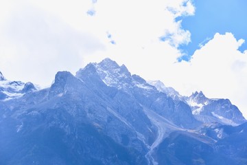 View of Jade Dragon Snow Mountain in Lijiang, Yunnan
