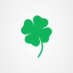 Fototapeta premium Four leaf clover icon vector, St Patricks day vector.