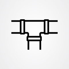 Pipes vector icon vector design. Water pipeline symbol.