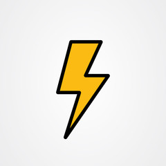 Lightning, Storm, Thunder icon logo vector design
