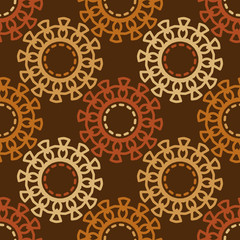Seamless pattern with geometric ornament.