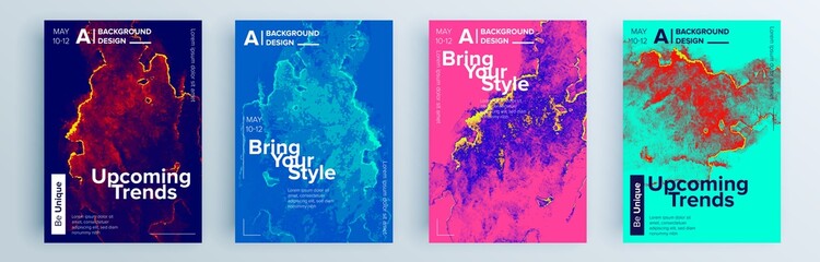 Modern abstract covers set, minimal covers design. Colorful geometric background, vector illustration.