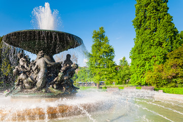 Dresden Albertplatz  - Stadt Park Sommer 15