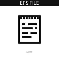 Note icon. EPS vector file.