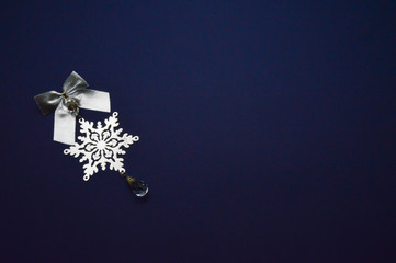 snowflake on blue background.  Background for winter and christmas theme.