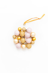 Christmas decoration flat lay concept