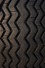 Military vehicle wheel tire pattern. Tire texture