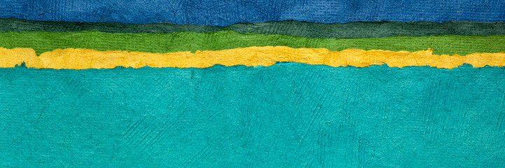 abstract landscape - colorful textured paper sheets