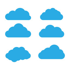 Obraz premium Clouds icon, vector illustration. Cloud symbol or logo, different clouds set