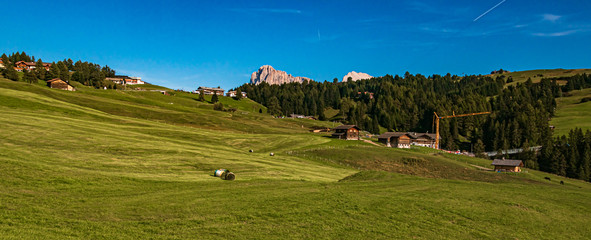 Naklejka premium Beautiful alpine view at the famous Seiser Alm, South Tyrol, Italy